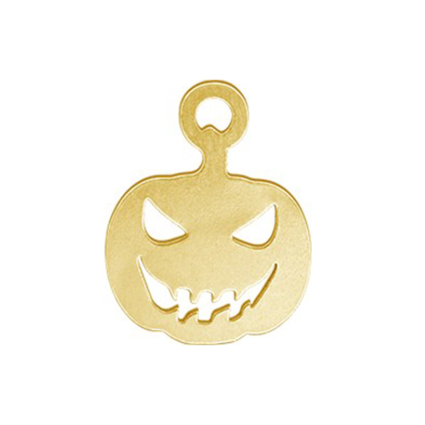 Ciondolo dorato a forma di zucca