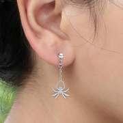 Anhänger silber Kette mit Spinne