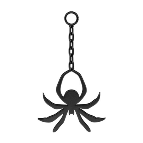 Anhänger schwarz Kette mit Spinne