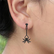 Anhänger schwarz Kette mit Spinne