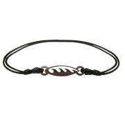 Black wave-patterned bracelet made of narra wood