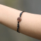 Black Flower of Life Bracelet Made of Sawo Wood