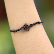 Black turtle bracelet made of narra wood