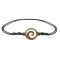 Bracelet noir en spirale ondulée en bois de sawo