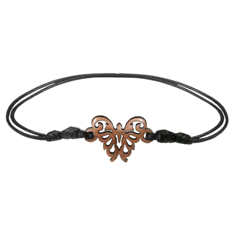 Armband schwarz Schmetterling aus Sawo Holz