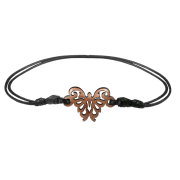 Black butterfly bracelet made of sawo wood