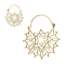 Gold-plated earring with three stars
