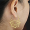 Gold-plated earring with three stars