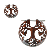 Tree of Life Earrings Made of Narra Wood