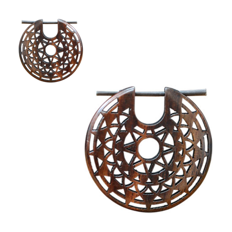 Narra Wood Sun Earring