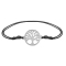 Bracelet noir avec pendentif argent « Arbre de vie »