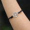 Bracelet noir avec pendentif argent « Arbre de vie »