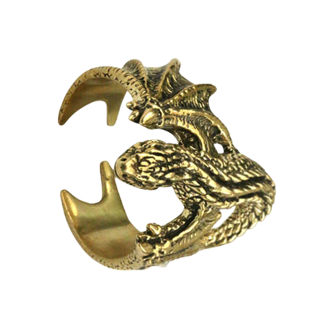 Ring vergoldet Drache
