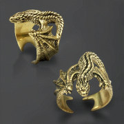 Ring vergoldet Drache