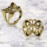 Ring vergoldet Schmetterling