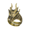 Ring vergoldet Drachenkopf