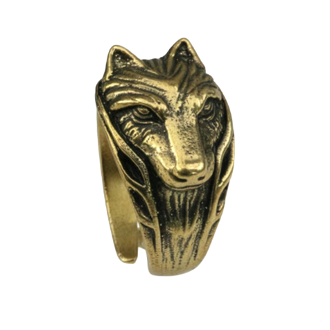 Ring vergoldet Wolf