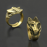 Ring vergoldet Wolf