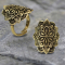 Ring vergoldet Blume
