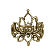 Ring vergoldet filigrane Lotusblume