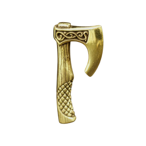 Orecchini pendenti placcati in oro a forma di ascia vichinga