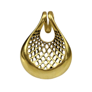Gold-plated drop earrings with a hole