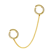 Micro Segmentringe klappbar vergoldet Verbindungskette Basic