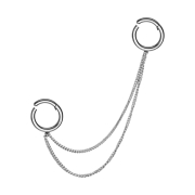 Micro Segmentringe klappbar silber zwei Verbindungsketten...