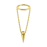 Micro Segmentring klappbar vergoldet Anhänger...