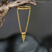 Micro Segmentring klappbar vergoldet Anhänger...