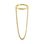 Micro Segmentring klappbar vergoldet Anhänger...