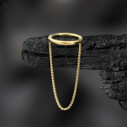 Micro Segmentring klappbar vergoldet Anhänger...