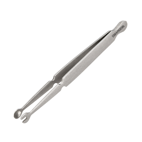 Piercing tweezers with ball, 120 mm