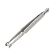 Pinzette per piercing con sferetta, 120 mm
