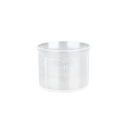 Misurino trasparente con scala graduata da 20 ml