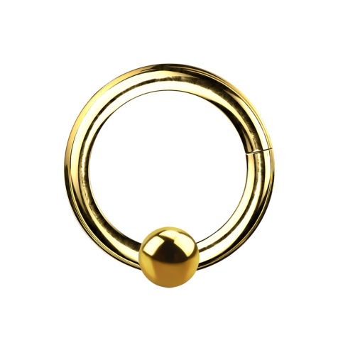 Foldable gold-plated segment ring with a bead