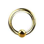 Foldable gold-plated segment ring with a bead
