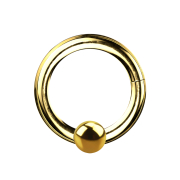 Foldable gold-plated segment ring with a bead