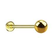 Micro Threadless Labret vergoldet mit Kugel