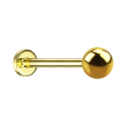 Micro Threadless Labret vergoldet mit Kugel