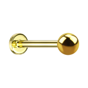 Micro Threadless Labret vergoldet mit Kugel