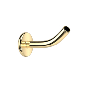 Micro Threadless Labret-Stab Banane vergoldet