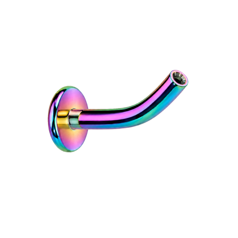 Micro Threadless Labret-Stab Banane farbig