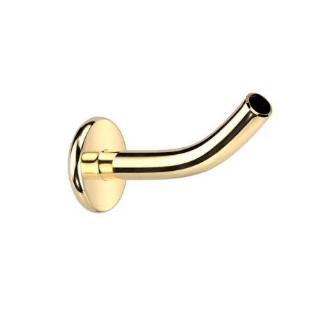 Threadless Labret-Stab Banane vergoldet