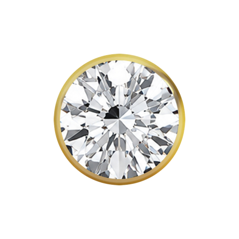 Closure Cylinder, 18K Gold-Plated, Premium Crystal, Silver