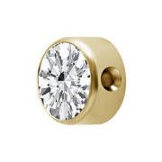 Closure Cylinder, 18K Gold-Plated, Premium Crystal, Silver