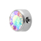Cylindre Closure argenté, cristal haut de gamme multicolore