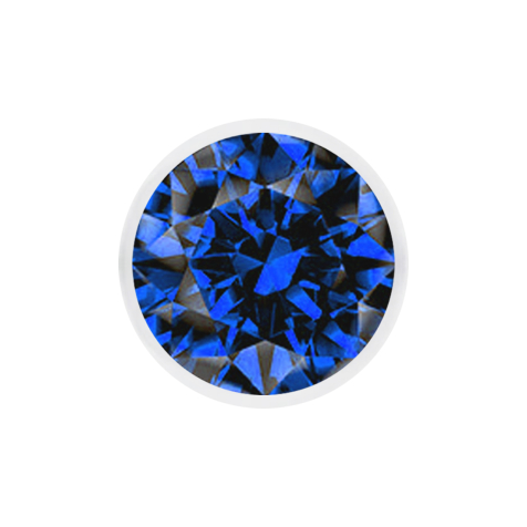 Inserto trasparente cristallo blu scuro da infilare