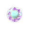 Aufsatz transparent Kristall multicolor zum Stecken