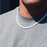 K12 - White Cuban Chain - 6 mm